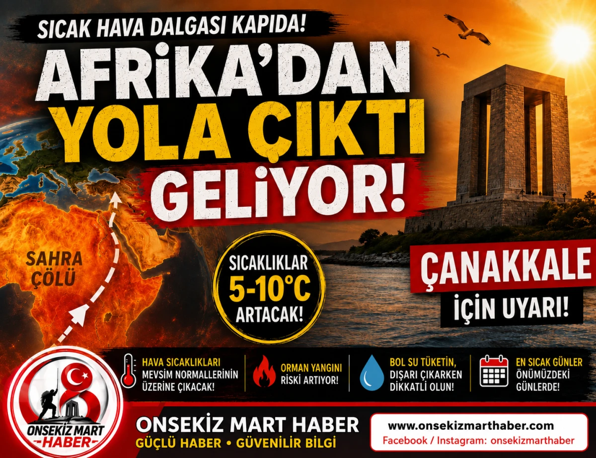 Afrika Sıcakları Kapıda: &Ccedil;anakkale&rsquo;de Termometreler Y&uuml;kselecek!