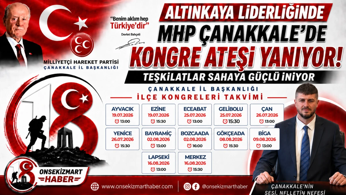 Altınkaya Liderliğinde MHP &Ccedil;anakkale&rsquo;de Kongre Ateşi Yanıyor! Teşkilatlar Sahaya G&uuml;&ccedil;l&uuml; İniyor