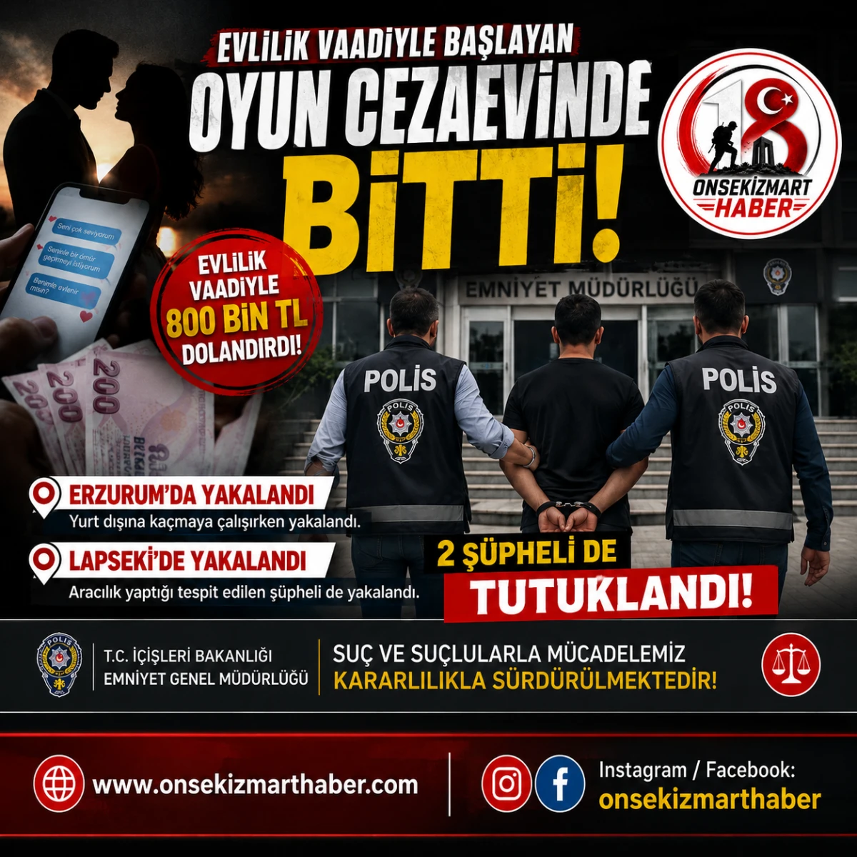 &Ccedil;anakkale&rsquo;de Evlilik Vaadiyle Kurulan Tuzak Cezaevinde Bitti!