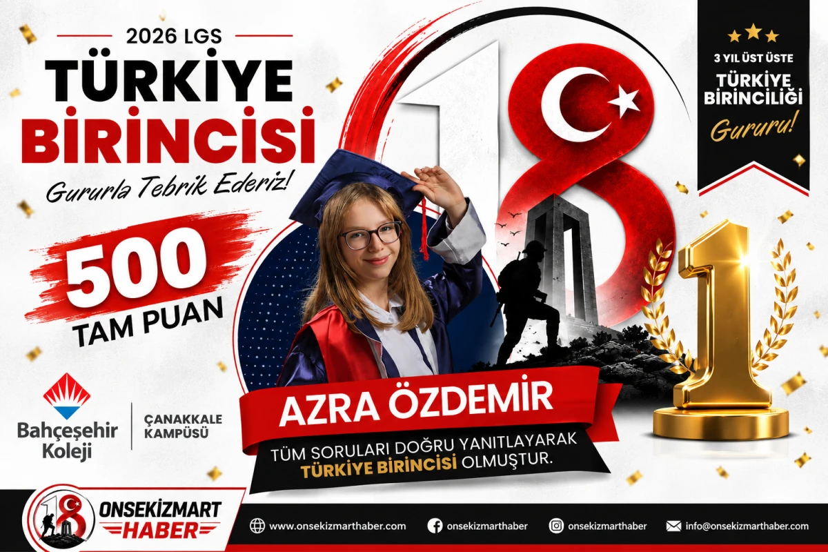 &Ccedil;anakkale&rsquo;den T&uuml;rkiye Zirvesine: Bah&ccedil;eşehir Koleji LGS&rsquo;de Bir Kez Daha Tarih Yazdı!