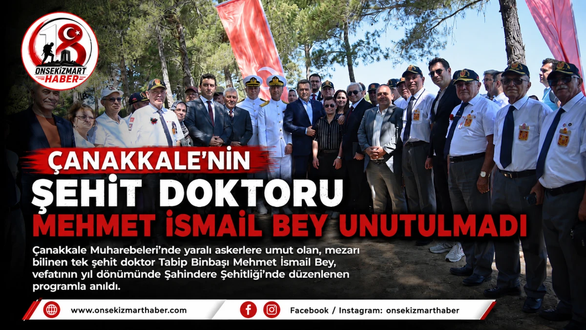 &Ccedil;anakkale&rsquo;nin Şehit Doktoru Mehmet İsmail Bey Unutulmadı