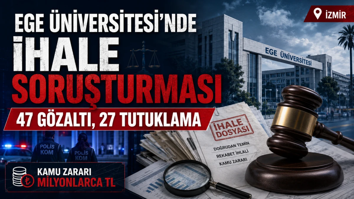 Ege &Uuml;niversitesi&rsquo;nde 3,1 Milyarlık İhale Soruşturması: 27 Kişi Tutuklandı