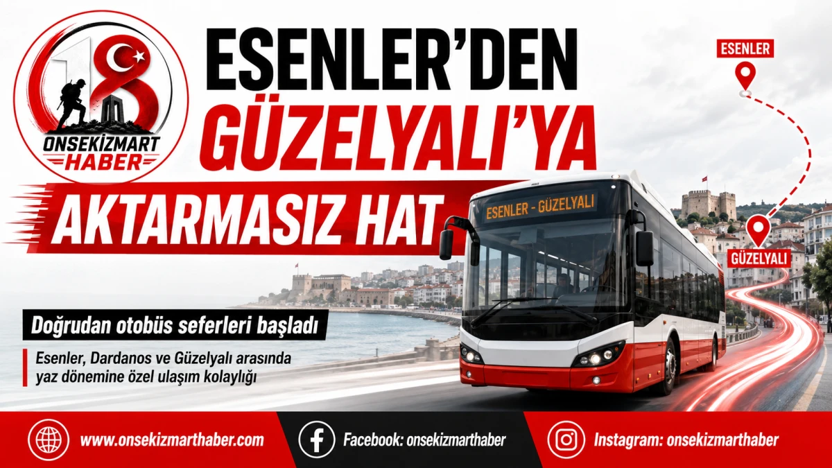 Esenler&rsquo;den G&uuml;zelyalı&rsquo;ya Aktarmasız Ulaşım Başladı!
