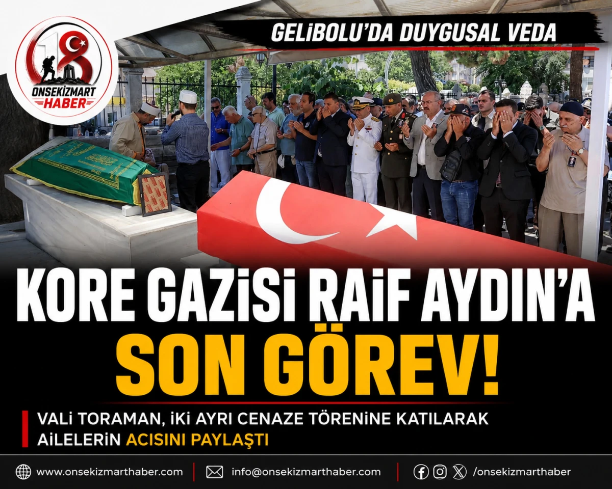 KORE GAZİSİ RAİF AYDIN&rsquo;A SON G&Ouml;REV: VALİ TORAMAN CENAZE T&Ouml;RENİNE KATILDI