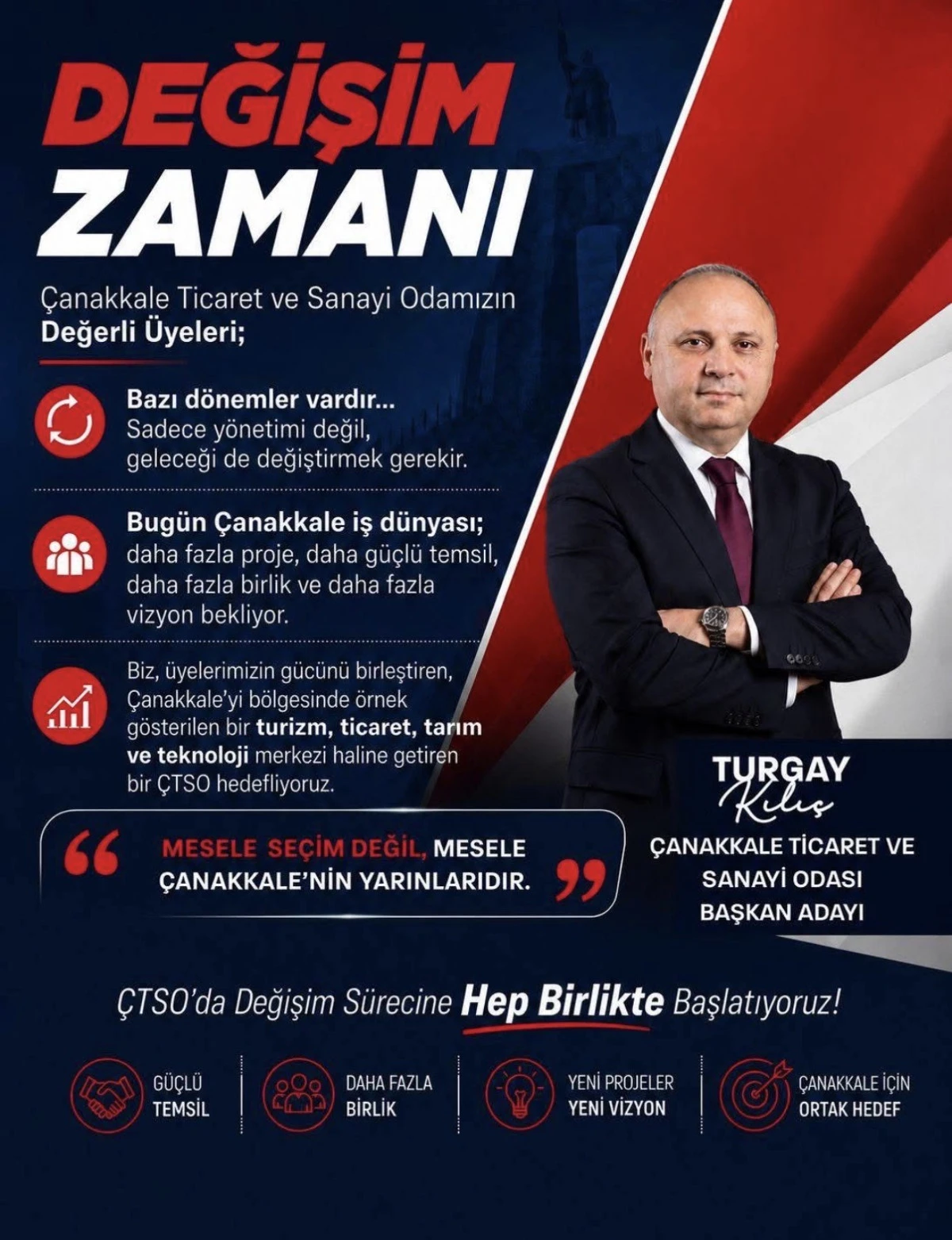Turgay Kılı&ccedil;&rsquo;tan &Ccedil;TSO İ&ccedil;in Dikkat &Ccedil;eken &Ccedil;ıkış: &ldquo;Şimdi Değişim Zamanı!&rdquo;